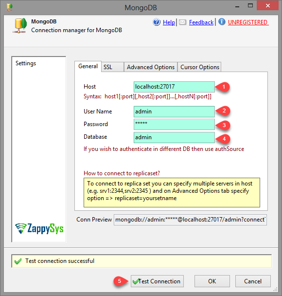 SSIS MongoDB Create Connection